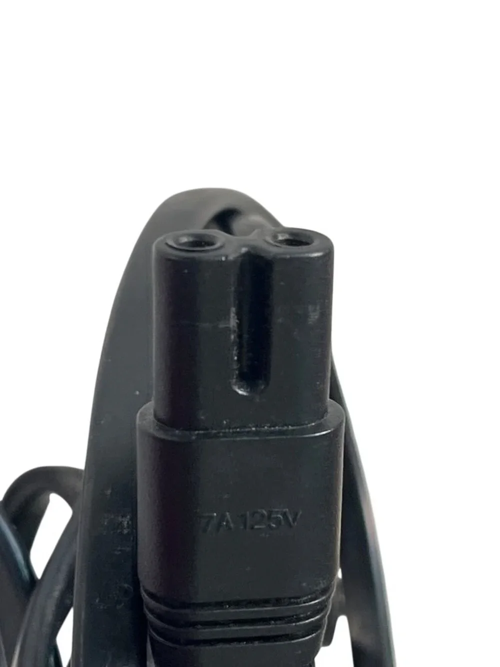 2-Prong Power Cord 7A 125V IEC 60320 C7 Connector Black Approx. 6 Feet Long 20i